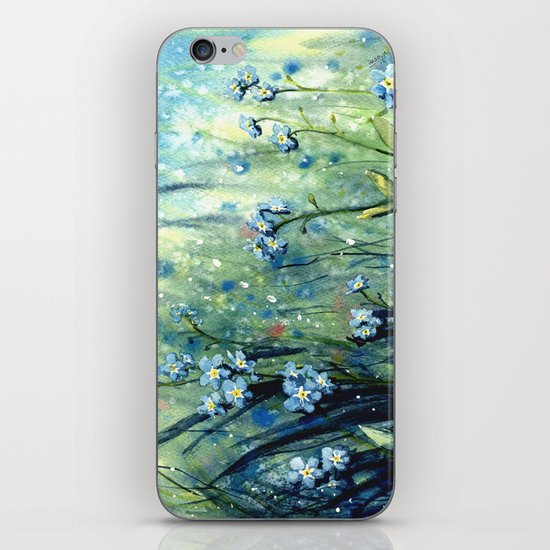 Forget me not flowers iPhone Skin