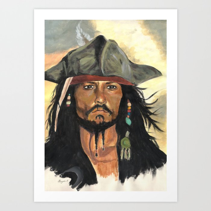 captain jack sparrow art print by marysiak society6