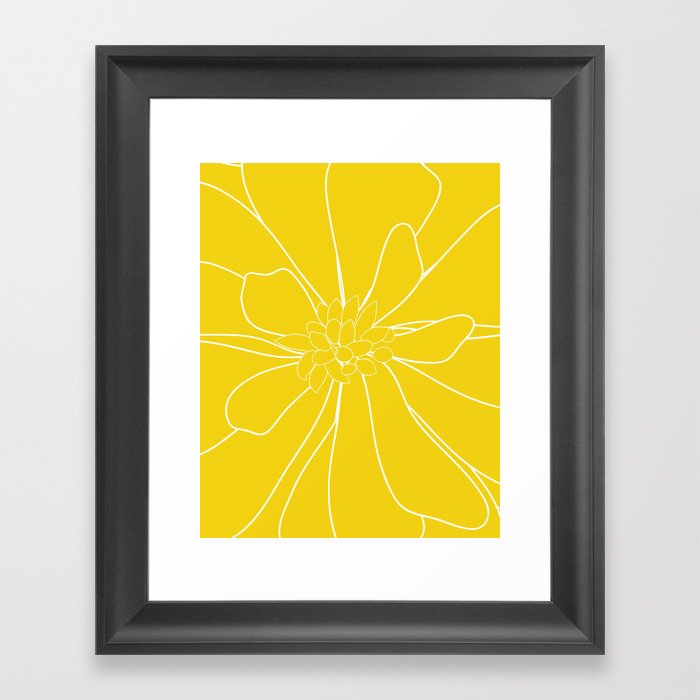 Yellow Flower Framed Art Print
