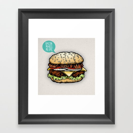 Epic Burger Framed Art Print
