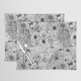 zinc titanium white floral bouquet aesthetic assemblage Placemat