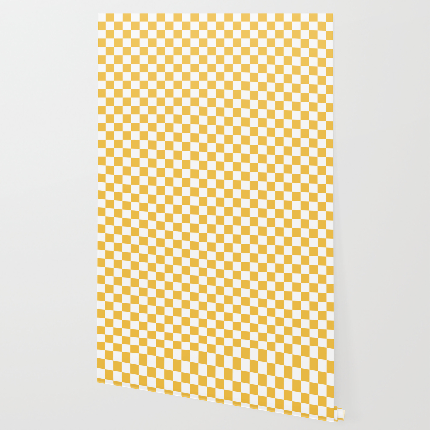 Yellow Check Wallpaper By Kassiopeiia Society6