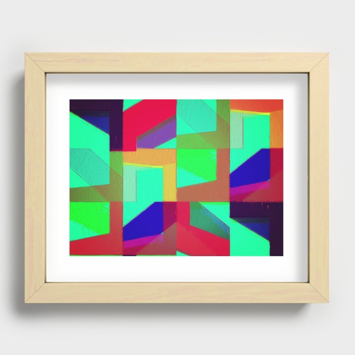 Colorful Truth. Green. Recessed Framed Print