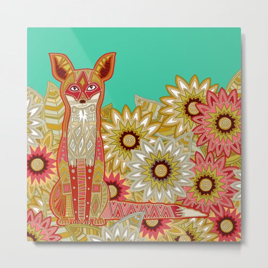 garden fox Metal Print