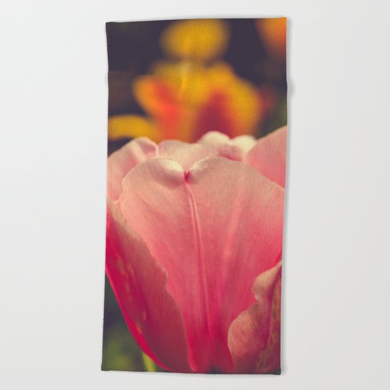 Pretty Pink Flower Beach Towel