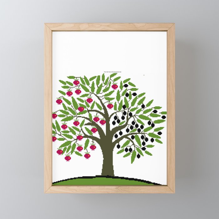 pomegranate Olive Framed Mini Art Print