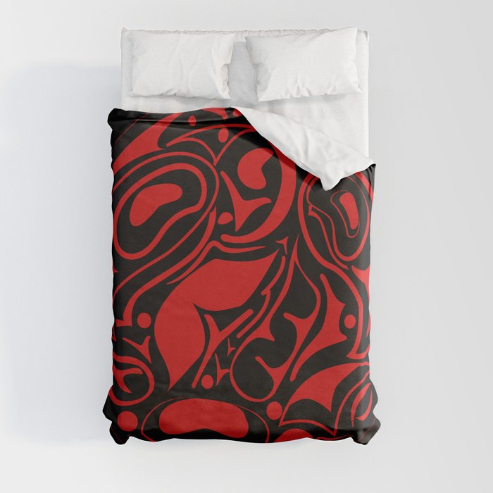 Abstract Indigenous Ornament Duvet Cover