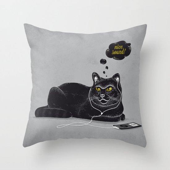 Chilling Cat Throw Pillow
