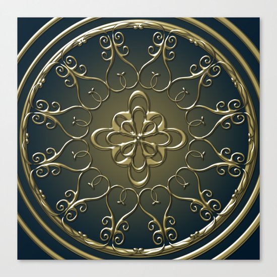 Golden Nemo Pattern Canvas Print