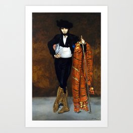 Édouard Manet Young Man in the Costume of a Majo Art Print | Young, Spanish, Lowerclass, Spain, Class, Man, Painting, Costume, Oil, Poor 