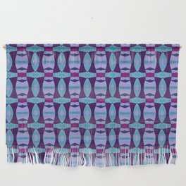 seamless pattern in abstract style with purple and blue colors, filled with watercolor paint texture Wall Hanging