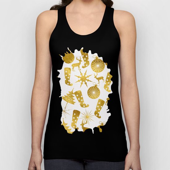 Gold Christmas 06 Unisex Tank Top
