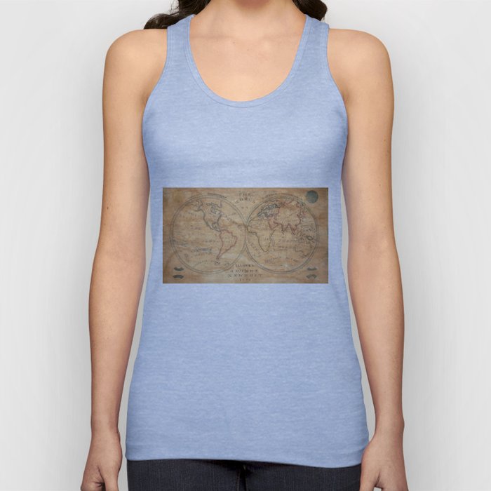 Vintage Map of The World (1833) 2 Tank Top