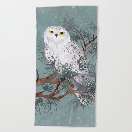Snowy Beach Towel