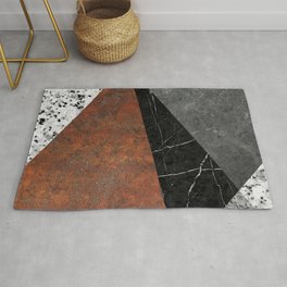 Marble, Granite, Rusted Iron Abstract Rug
