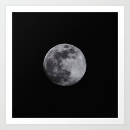 Full Moon January 2023 Wolf Moon Art Print