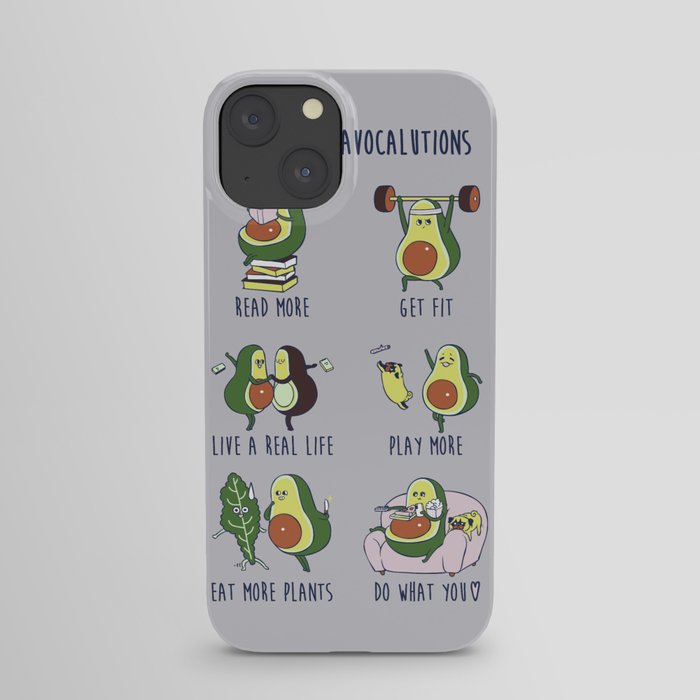 New Year's Resolutions with Avocado iPhone Case