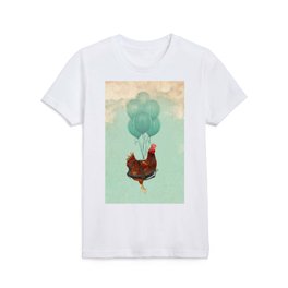 Chickens can't fly 02 Kids T Shirt