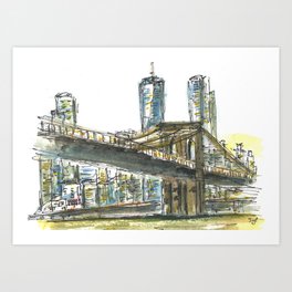 Brooklyn bridge New York Art Print