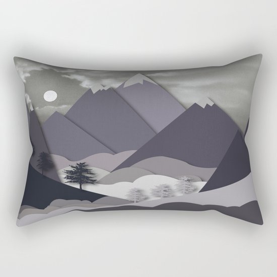 Night Mountains No. 24 Rectangular Pillow