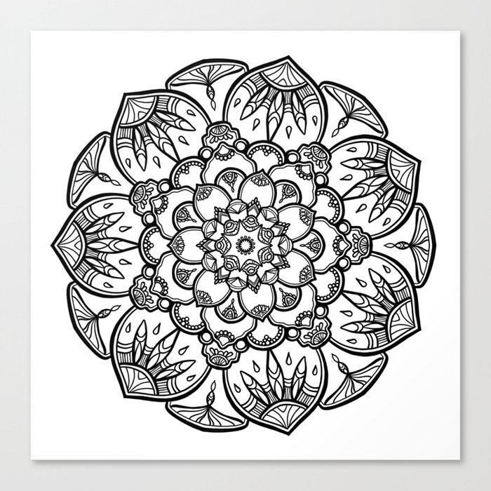 Flower Mandala Canvas Print