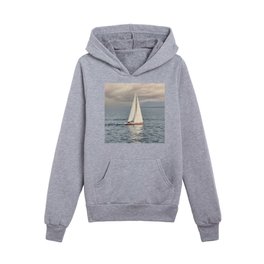 Sailing in the lake Kids Pullover Hoodies