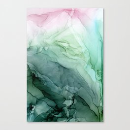 Spring Botanicals- Abstract Flow Painting 4 Canvas Print