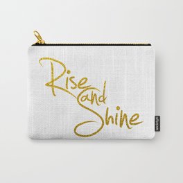 Rise And Shine Glitter Gold Carry-All Pouch