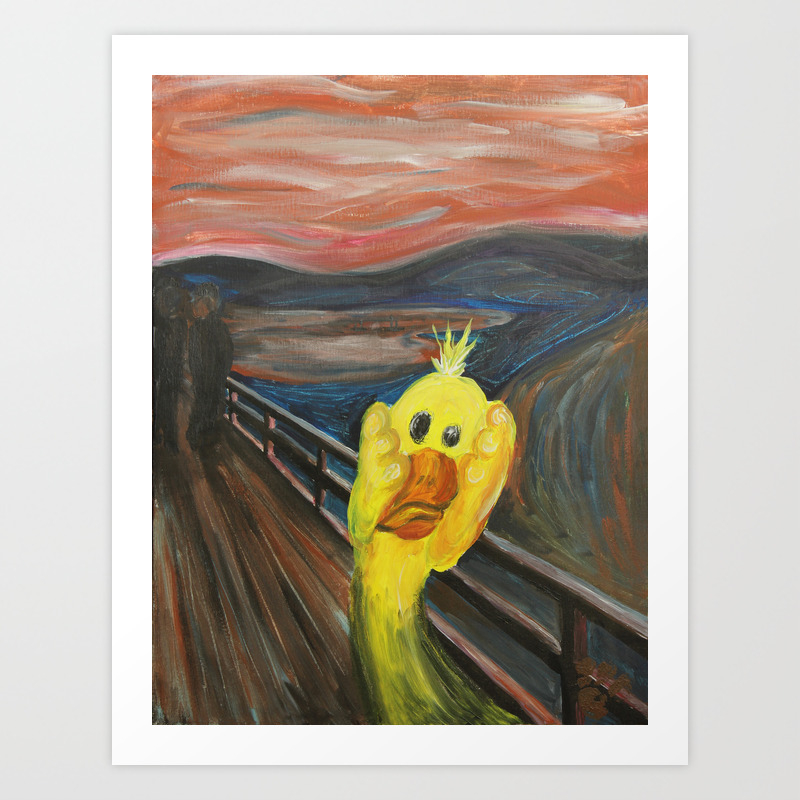The Platypus Scream A World Without Yellow Art Print By