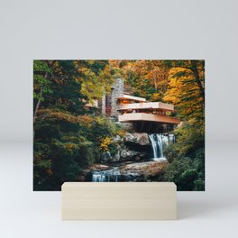 Fallingwater - Fall at Dusk Mini Art Print