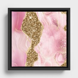 Agate Glitter Dazzle Texture 16 Framed Canvas