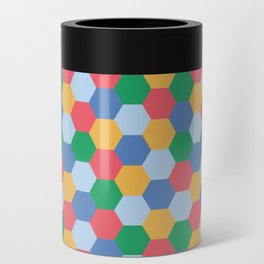 Colorful Hexagon polygon pattern. Digital Illustration background Can Cooler