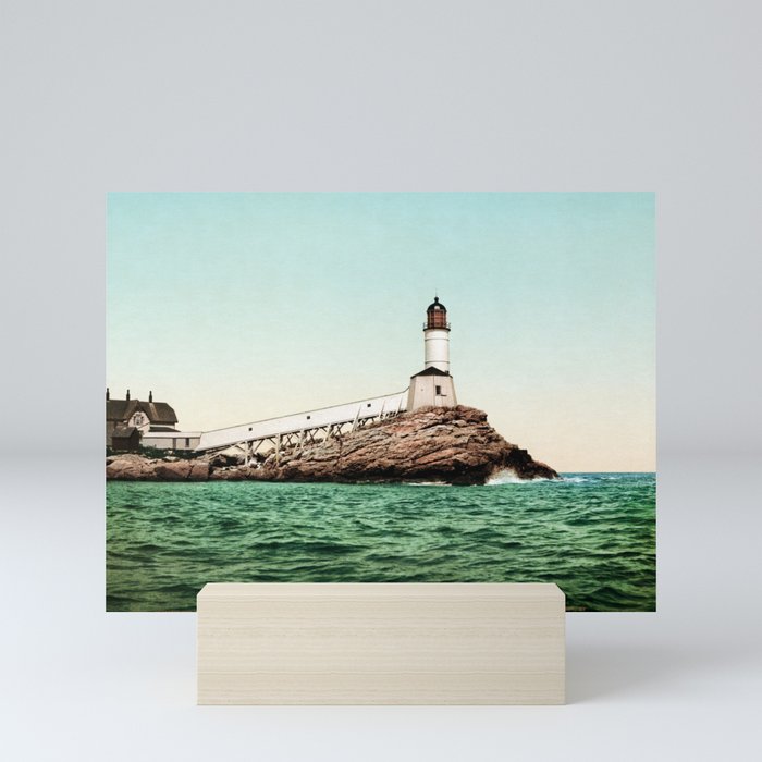 Vintage Lighthouse Seaside Mini Art Print