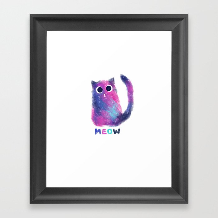 Galaxy Cat Framed Art Print