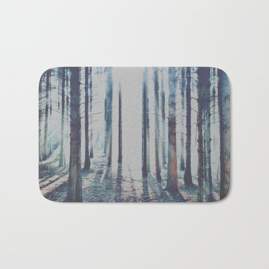 Watercolor Forest Bath Mat