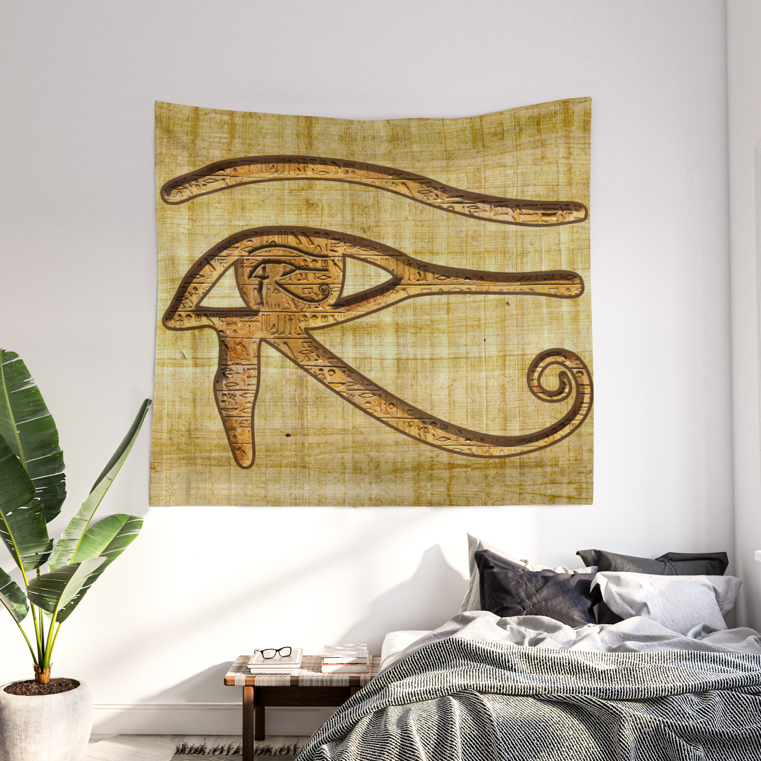Eye Of Horus Poster Tapestry Small Top Quality Cotton Textile Small Indian Solid 