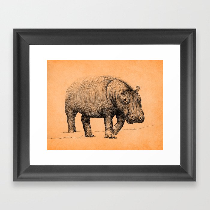 Hippo Framed Art Print