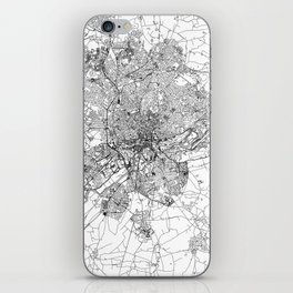 Nottingham White Map iPhone Skin