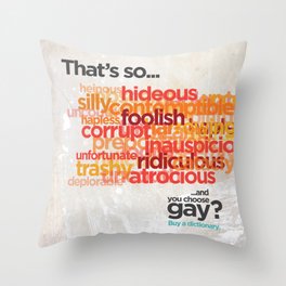 Buy a Dictionary ("That's So Gay") Throw Pillow