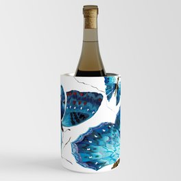Aesthetic blue butterflies Wine Chiller
