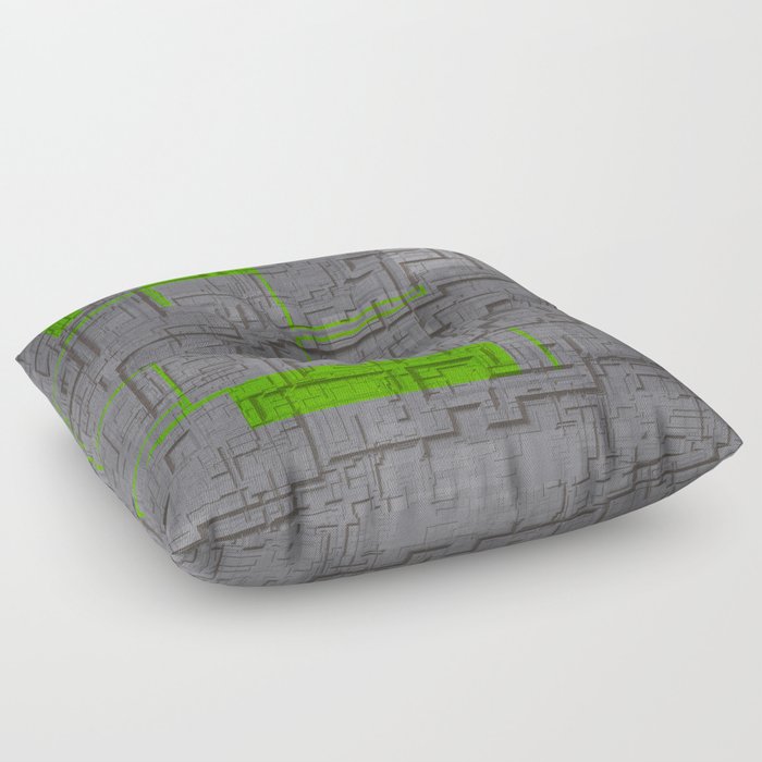 Abstract grey square Floor Pillow