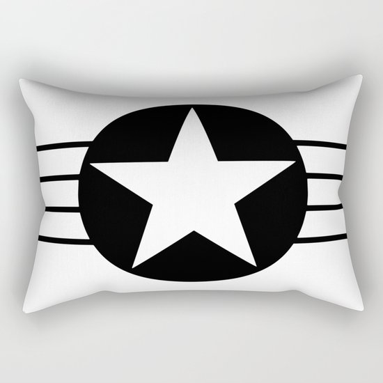 Black and white star Rectangular Pillow
