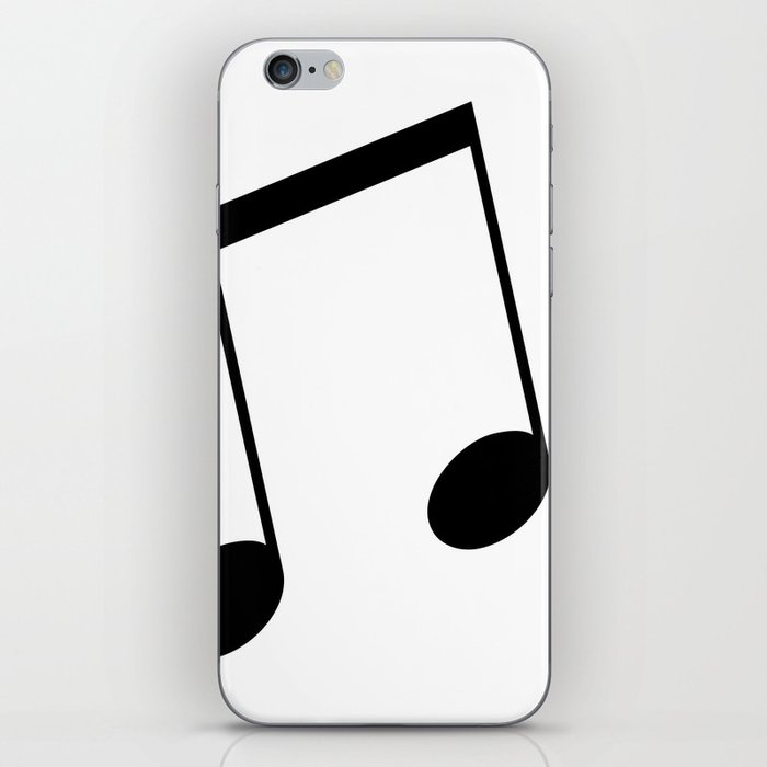 White and Black - Beamed Note iPhone Skin