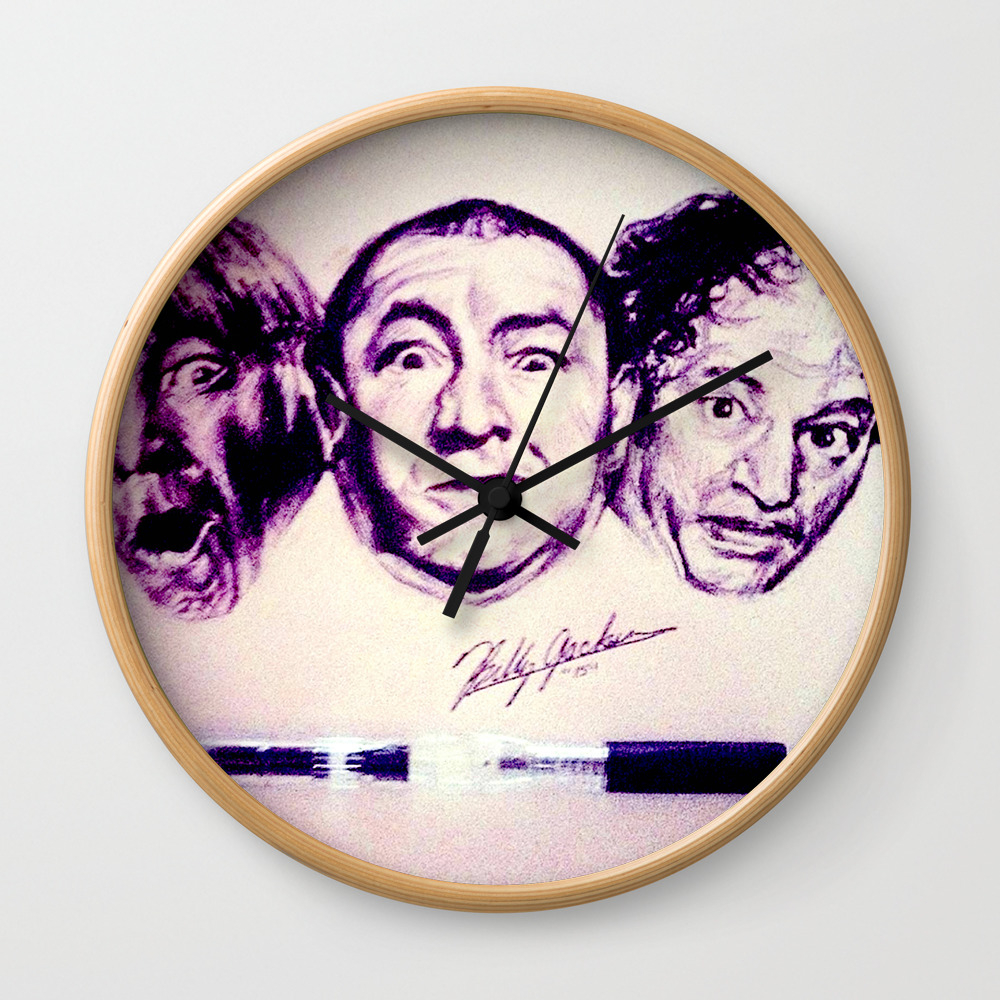 The Three Stooges Wall Clock By Billyhjackson Society6