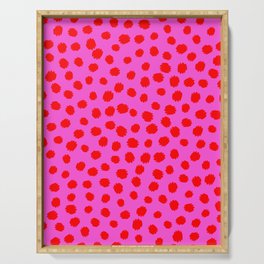 Keep me Wild Animal Print - Pink with Red Spots Serving Tray