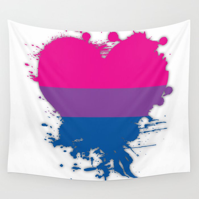 Bisexual Heart Wall Tapestry by Cait Greer Society6