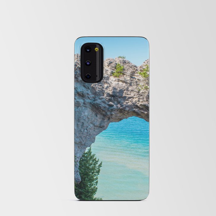 Landscape of Arch Rock on Mackinac Island Michigan Android Card Case