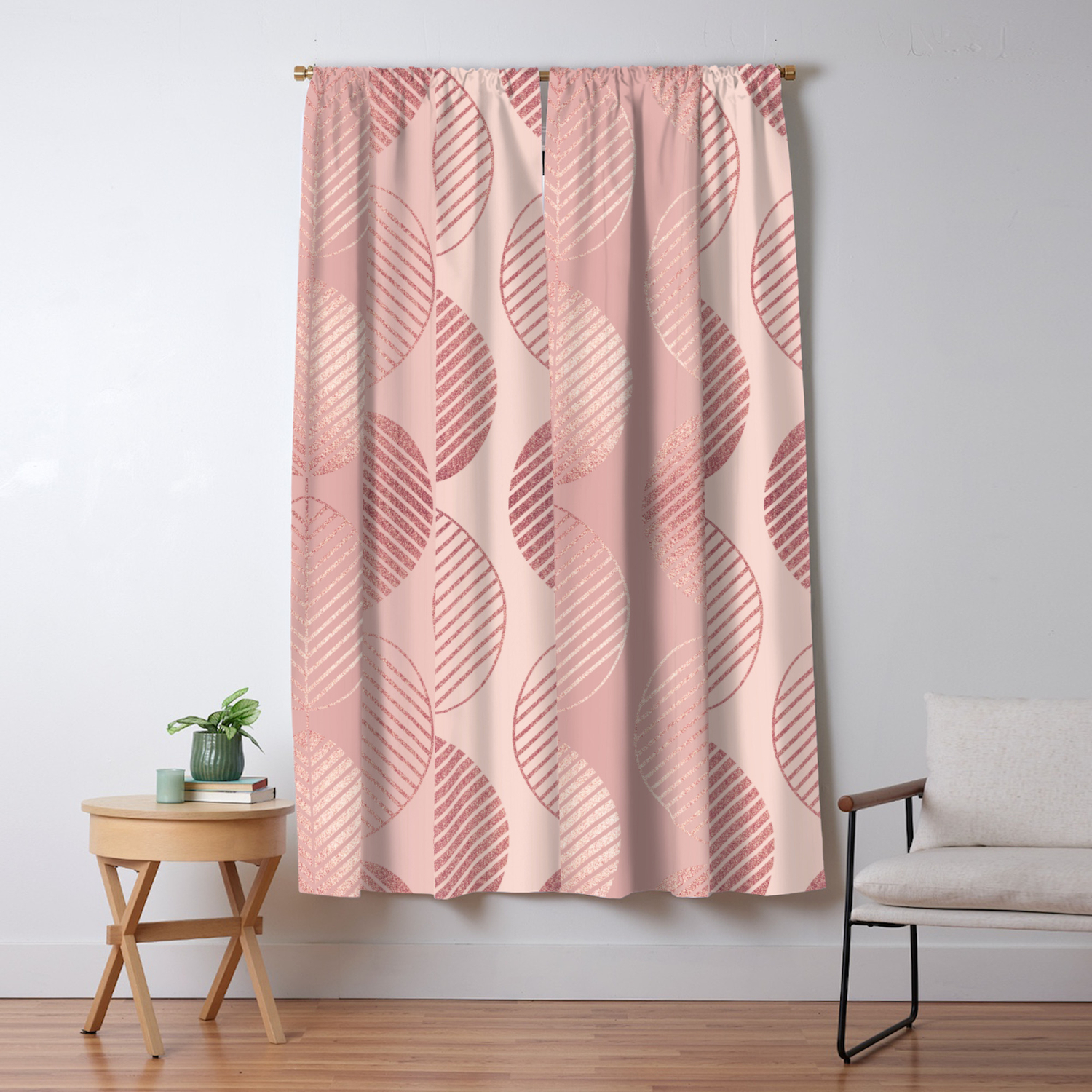 Rose Gold Leaf Pattern Blackout Curtain By Tanyalegere Society6