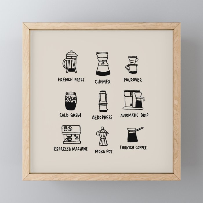 Coffee Brewing Framed Mini Art Print