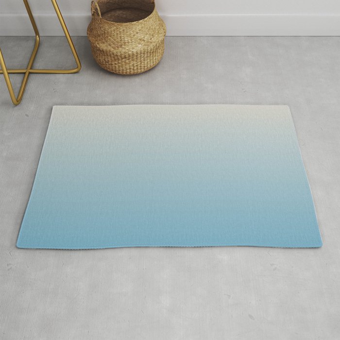Cute Blue And Baby Pink Ombre Gradient Abstract Pattern Rug